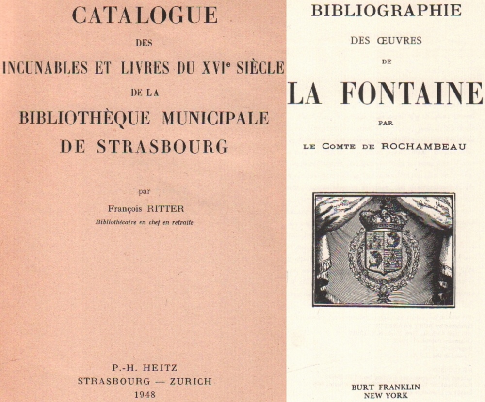 Bibliographie. Buchwesen in Frankreich. Konvolut von 6 Büchern mit Bibliographien und