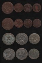 Europa. Konvolut von 7 Kleinmünzen aus verschiedenen europäischen Ländern aus der Zeit von 1790 -