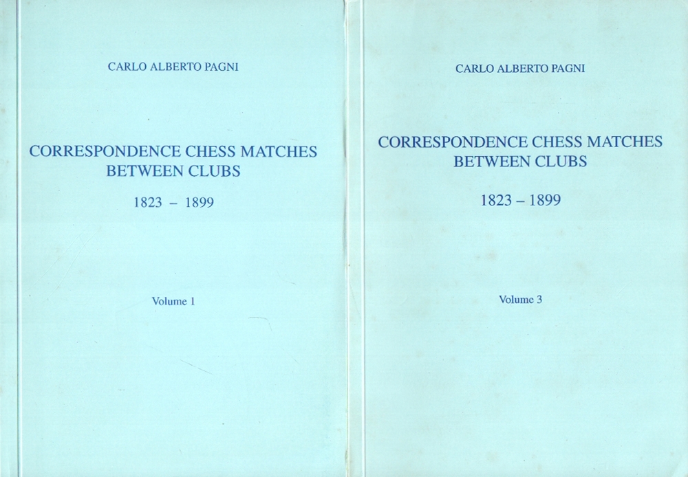 Pagni, Carlo Alberto. Correspondence chess matches between clubs Vol. 1 und 3 (von 4) in 2