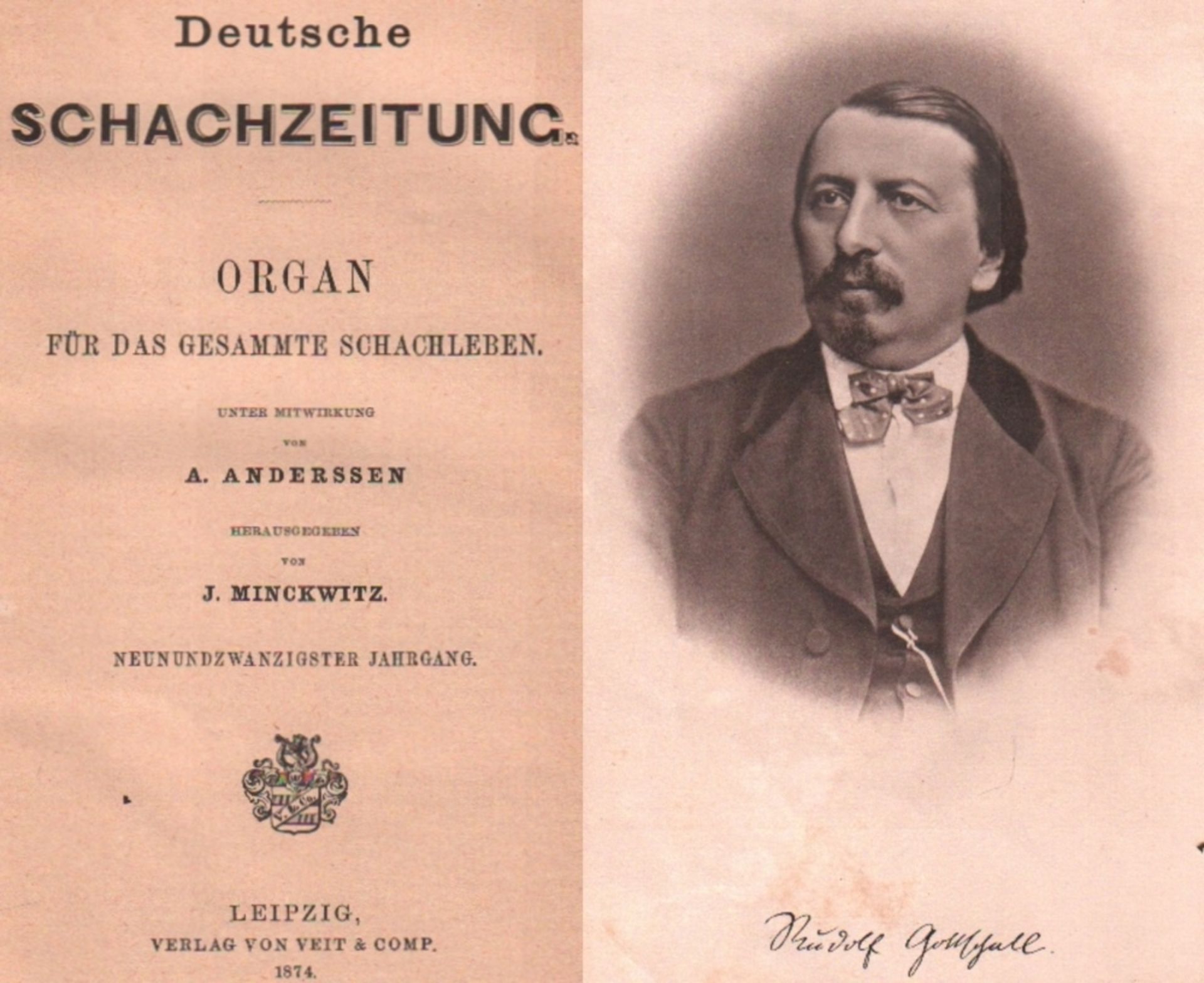 Deutsche Schachzeitung. Organ für das gesammte Schachleben. Hrsg. von J. Minckwitz. 29. Jahrgang