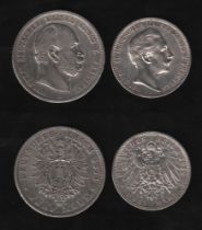 Deutsches Reich. Silbermünze. 5 Mark. Wilhelm I., Deutscher Kaiser. A 1874. Vorderseite: Porträt