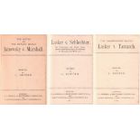 Hoffer, L. Four famous chess matches. London, Hollings and Printing - Craft, 1908 - 1911. 8°. Mit