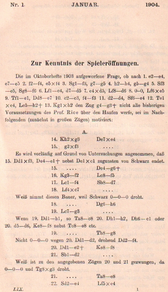 Deutsche Schachzeitung. Organ für das gesammte Schachleben. Unter Mitwirkung von Emanuel Lasker