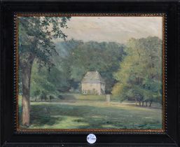 Hans Neubauer (Maler des 20. Jhs.). Ansicht von Goethes Gartenhaus. Öl/Lw., re./u./sign., gerahmt, 6