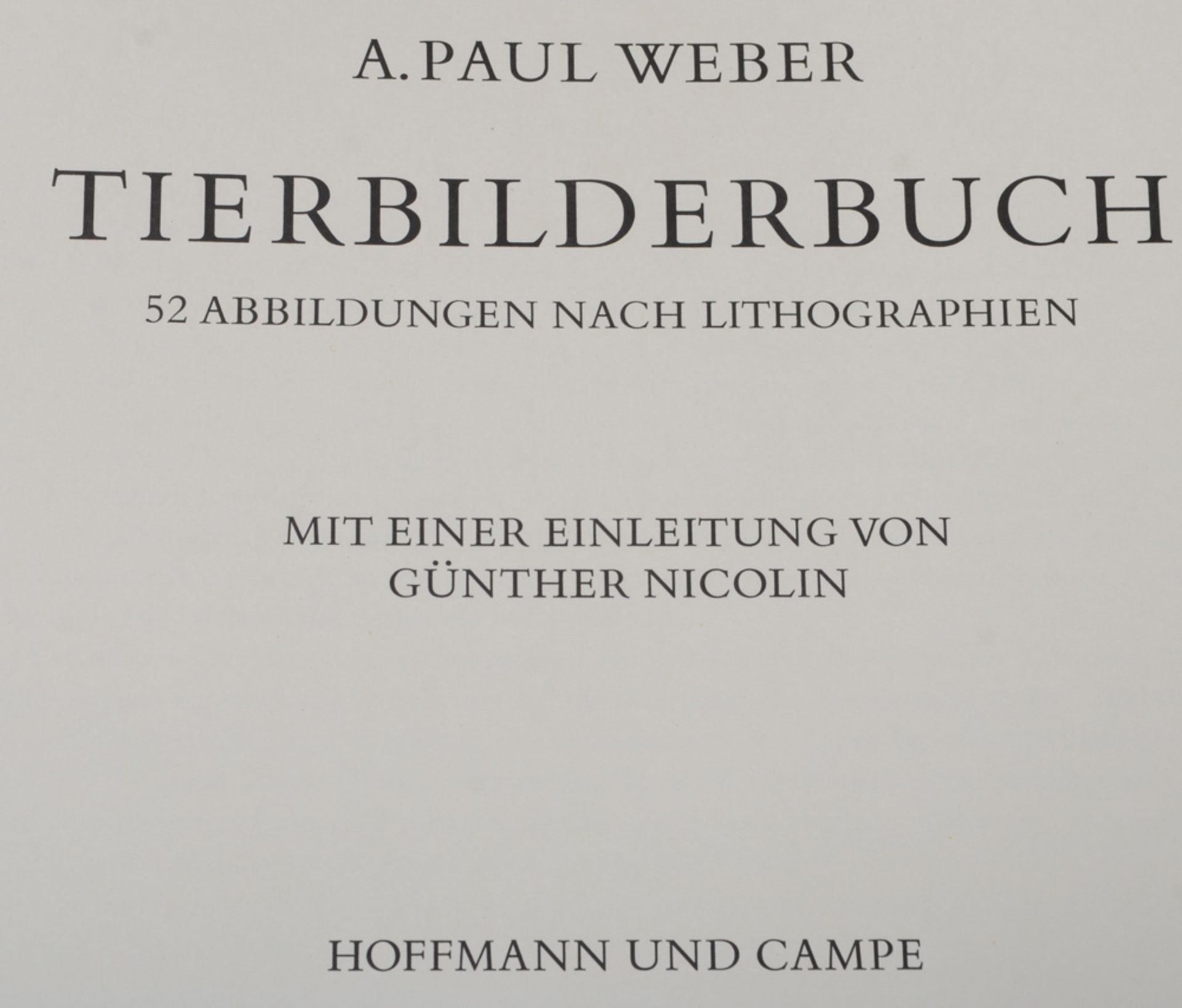 A. Paul Weber „Tierbilderbuch“, mit 52 Abbildungen nach Lithographien, Hoffmann und Campe, Hamburg - Image 2 of 6
