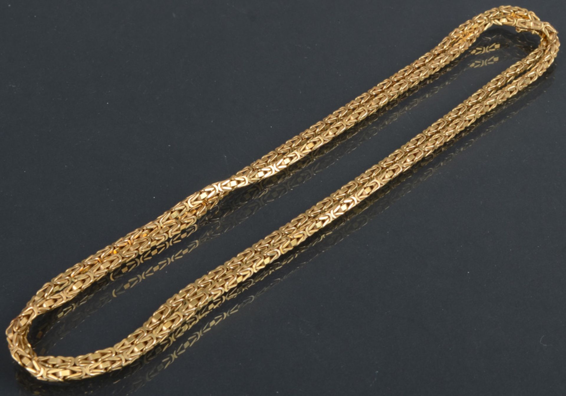 Königskette. 14 ct Gold, ca. 53,7 g, L=90 cm. Mit Originalrechnung über 3.998,- DM.