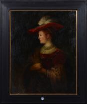 Maler des 20. Jhs. Porträt von Saskia van Uylenburgh, der Gattin und Muse von Rembrandt van Rijn.