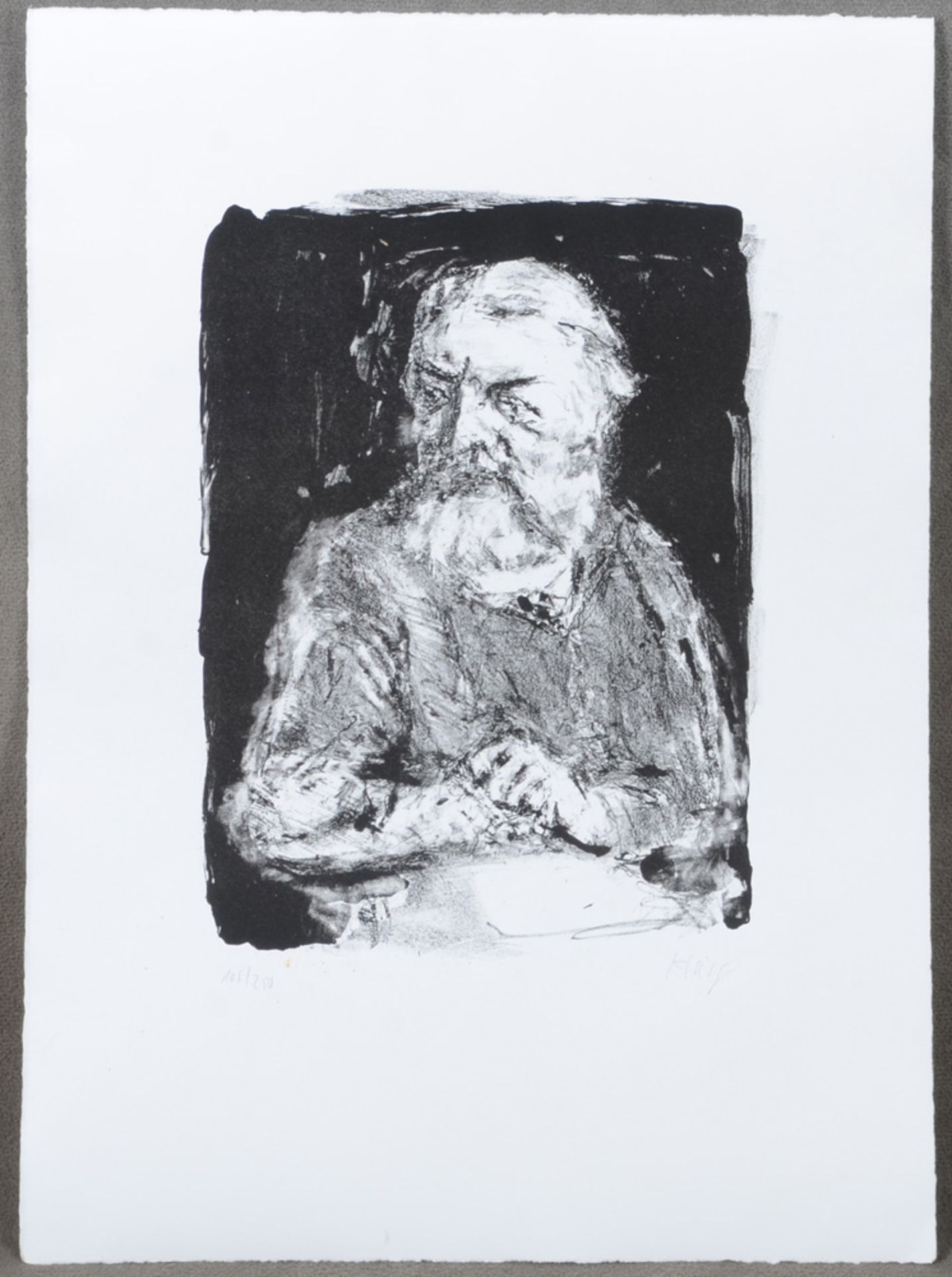 Bernhard Heisig (1925-2011). „Gustave Courbet“. Lithographie 105/250, re./u./sign., 37 x 26 cm.