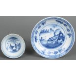 Koppchen mit Unterschale. Meissen 1740. Porzellan, unterglasurblau bemalt mit asiatischer