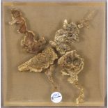 Guy Benoist (*1931). „Licorne“. Geschmolzenes Zinn in Plexiglas, li./u./sign., ungerahmt, 29 x 28 cm
