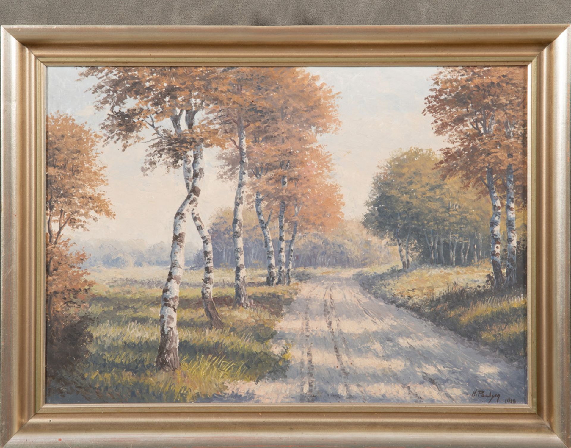 H. Paulsen (Maler des 20. Jhs.). Birkenallee. Öl/Lw./re./u.sign., gerahmt, 50 x 70 cm. **