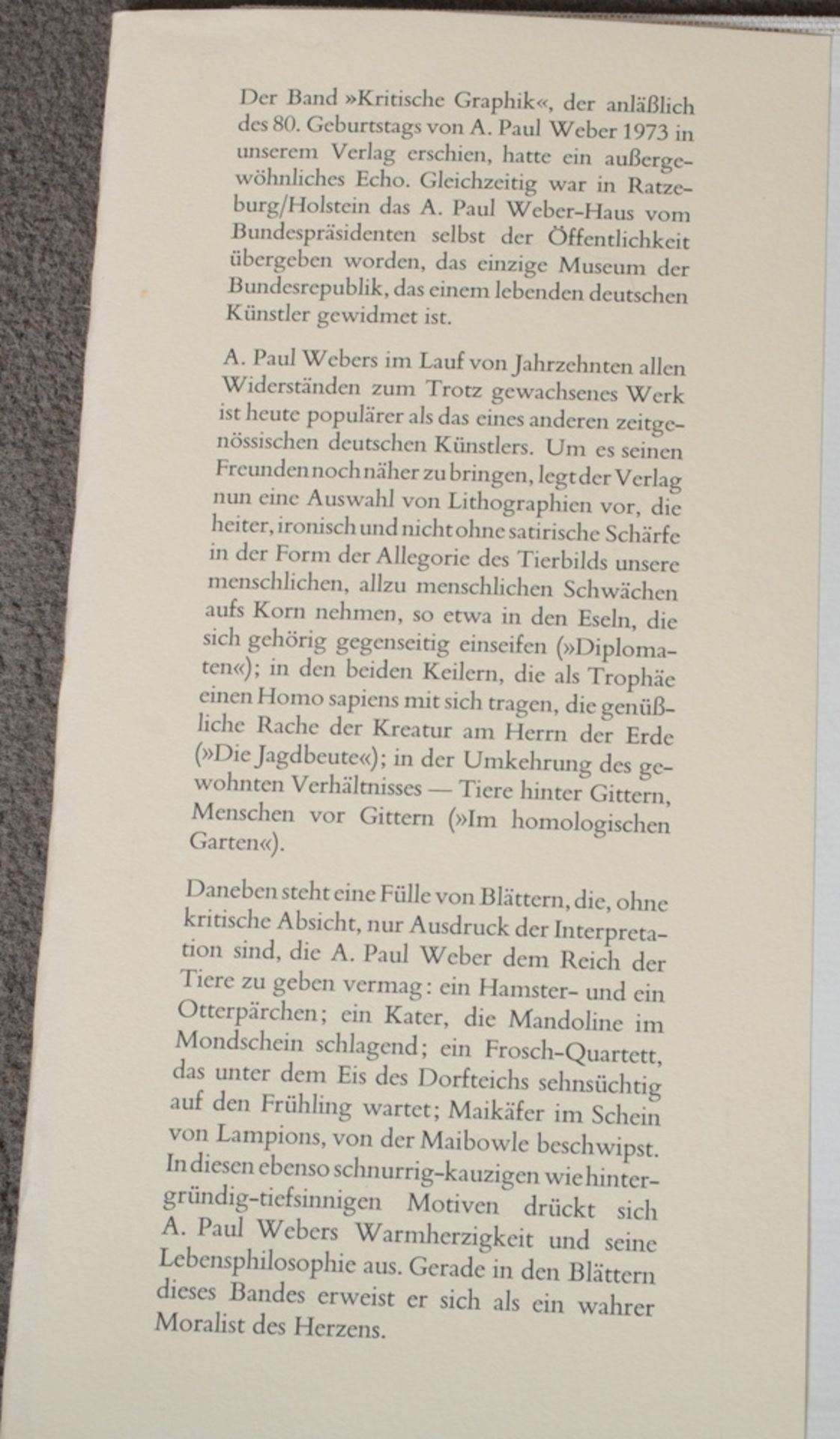 A. Paul Weber „Tierbilderbuch“, mit 52 Abbildungen nach Lithographien, Hoffmann und Campe, Hamburg - Image 6 of 6