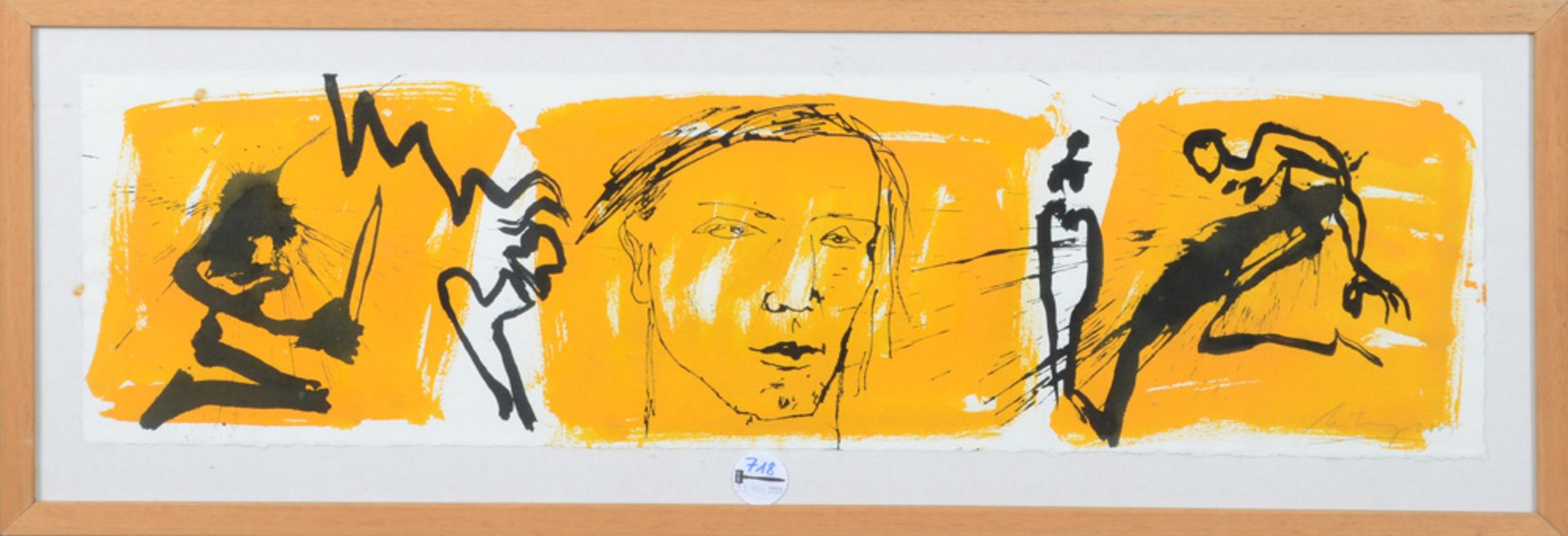 Helge Leiberg (*1954). „Alexander der Große“. Tusche/Papier, re./u./sign., verso bez./dat. 2001,
