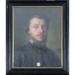 Hans Canon (1829-1885) attrib. Herrenporträt, verso weiteres Porträt. Öl/Lw. doubliert, re./u./bez.,