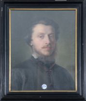 Hans Canon (1829-1885) attrib. Herrenporträt, verso weiteres Porträt. Öl/Lw. doubliert, re./u./bez.,