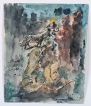 Lovis Corinth (1858-1925), „'Dante' die Hölle erster Gesang“. Aquarell/Papier, li./mittig/bez./