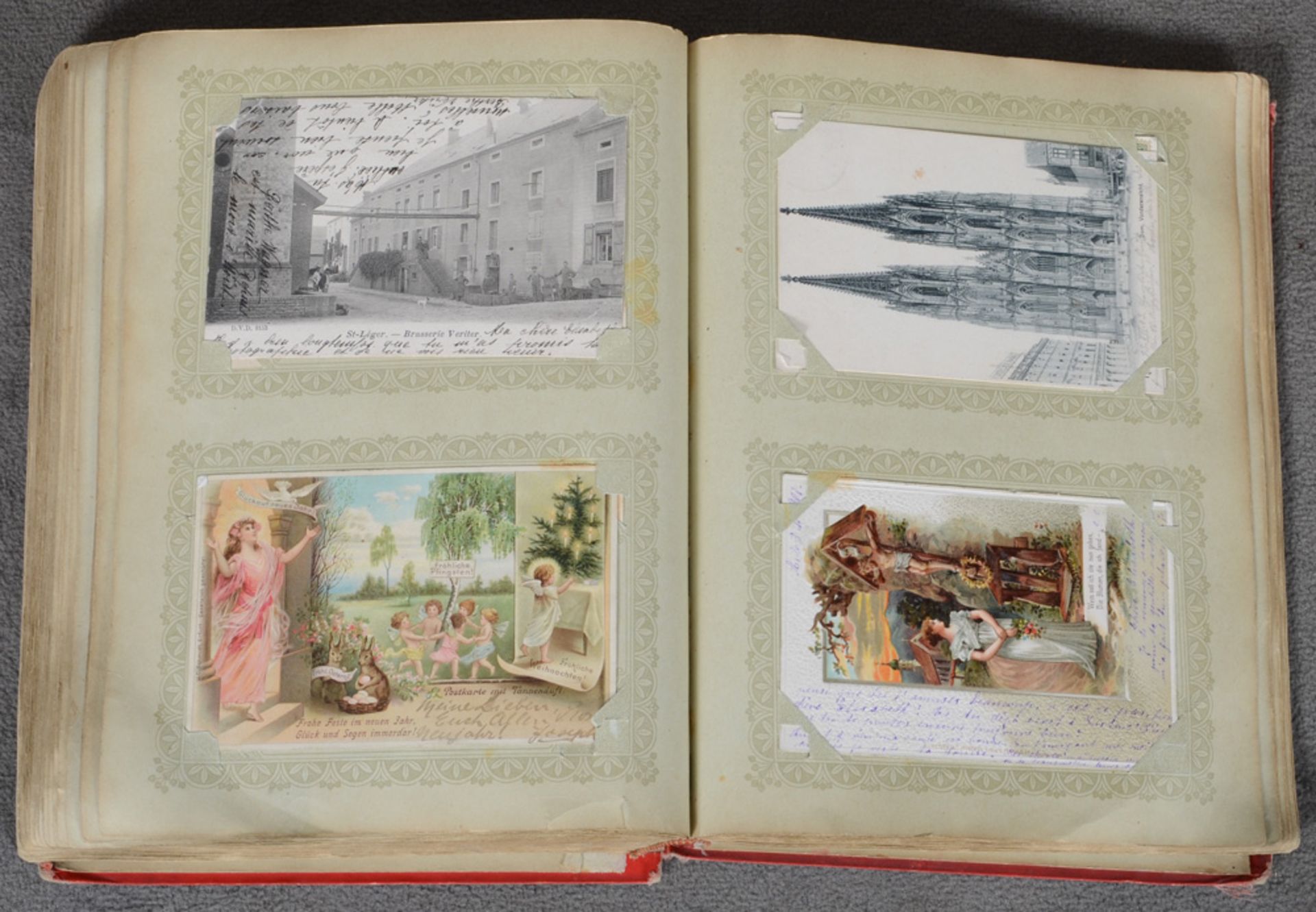 Postkartenalbum, teilw. USA um 1900 und später, mit Ansichts-, Gruss- und Glückwunschkarten sowie - Image 4 of 4