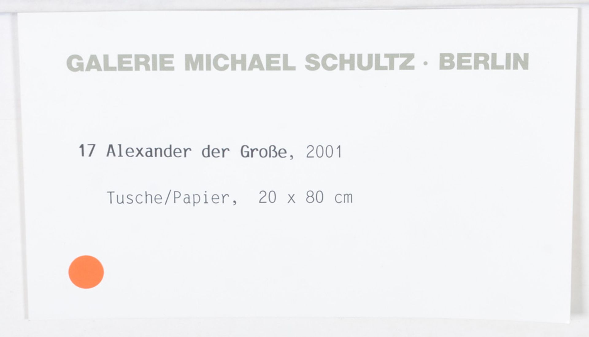 Helge Leiberg (*1954). „Alexander der Große“. Tusche/Papier, re./u./sign., verso bez./dat. 2001, - Image 3 of 3