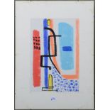 Max Ackermann (1887-1975). Abstrakte Komposition. Farblithographie 10/150, re./u./sign./dat. 1974,