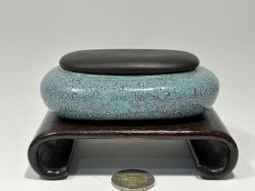 A rare colour Chinese water pot, Qing Dynastry Pr. 