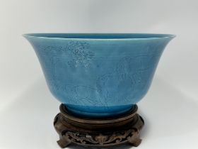 A Chinese monochrome bowl, KangXi Pr. 