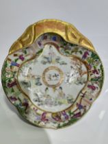 A Chinese Cantoness enamel Armorial dish, Qing Dynastry Pr.