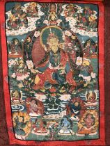 A Chinese Wealth God Tangka, Qing Dynasty Pr.