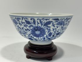 A blue&white bowl, DaoGuang Mark.