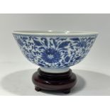 A blue&white bowl, DaoGuang Mark.