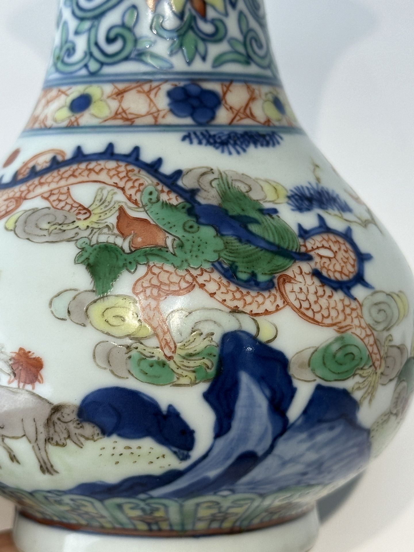 Chinese Doucai Porcelain Vase, Qianlong Mark. - Bild 19 aus 23