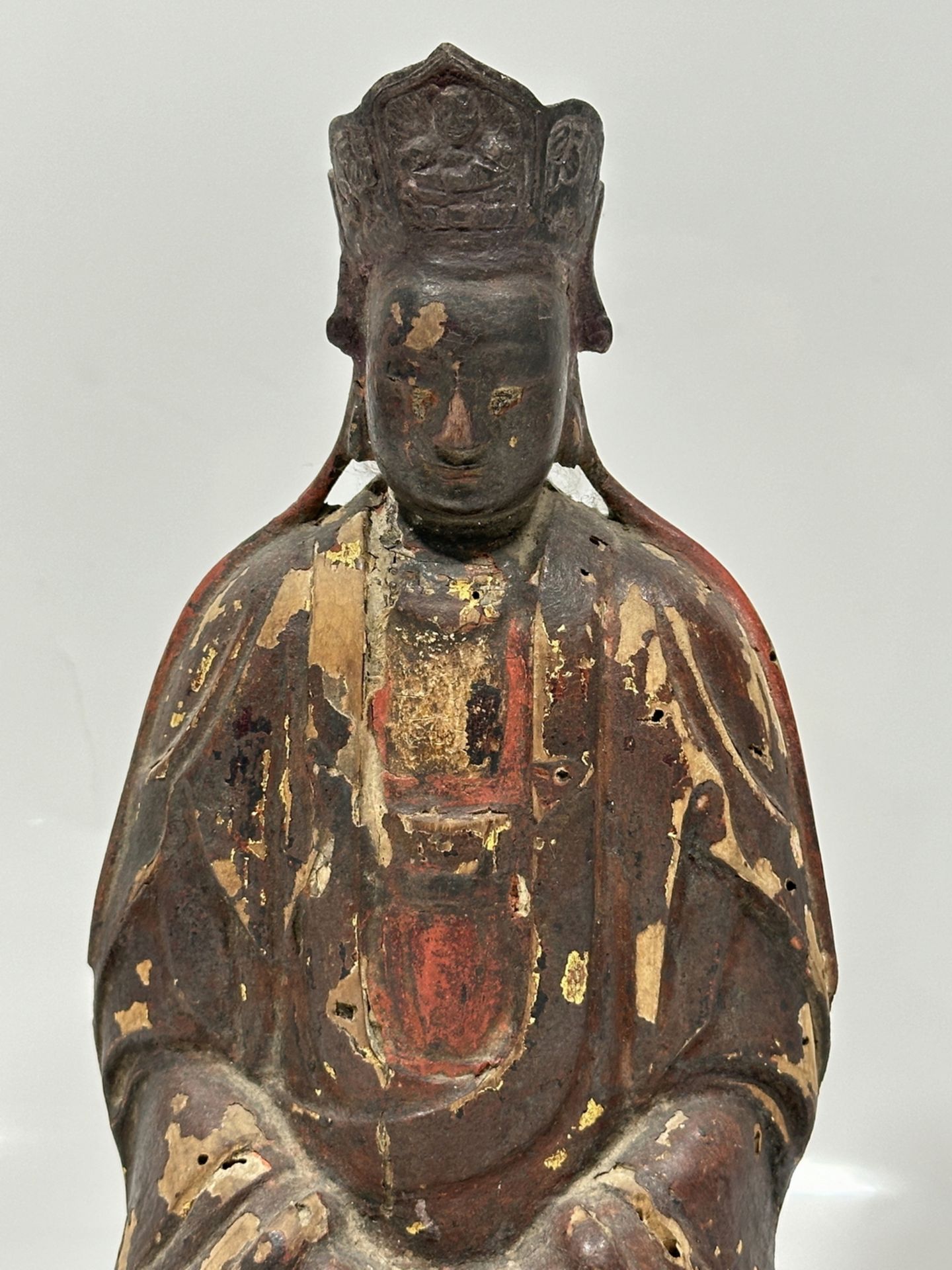 A Chinese wood sculpture, 17TH Century earlier Pr. Collection of NARA private gallary. - Image 2 of 10