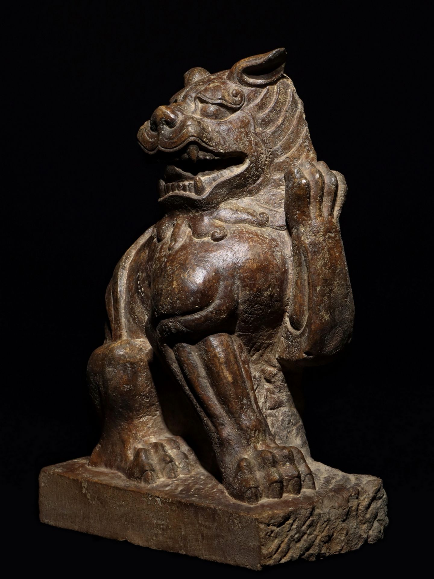 A Chinese stone sculpture, 14TH Century earlier Pr. Collection of NARA private gallary. - Image 8 of 9