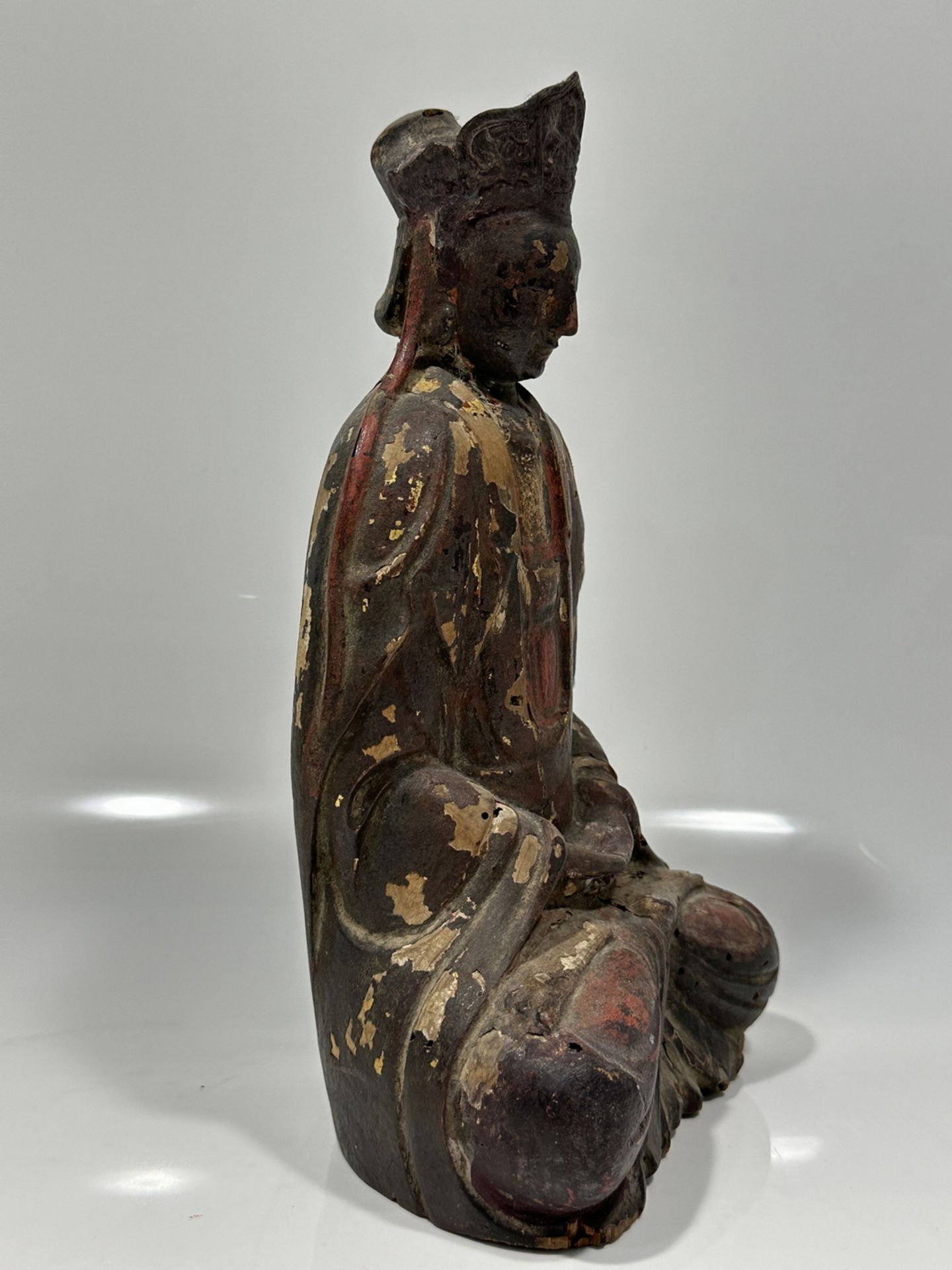 A Chinese wood sculpture, 17TH Century earlier Pr. Collection of NARA private gallary. - Image 5 of 10