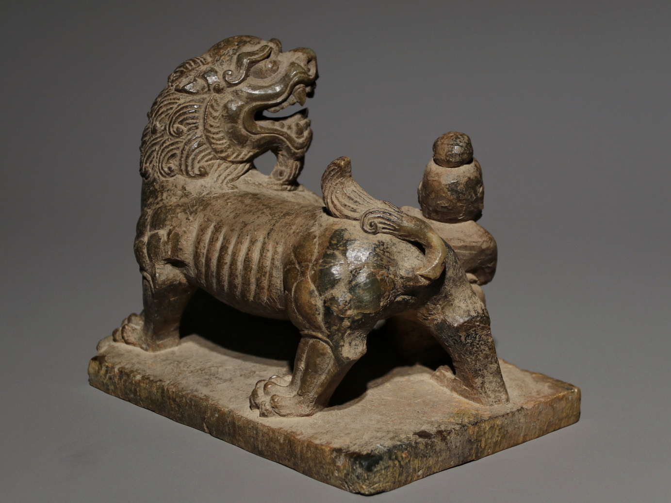 A Chinese stone sculpture, 14TH Century earlier Pr. Collection of NARA private gallary. - Image 6 of 7