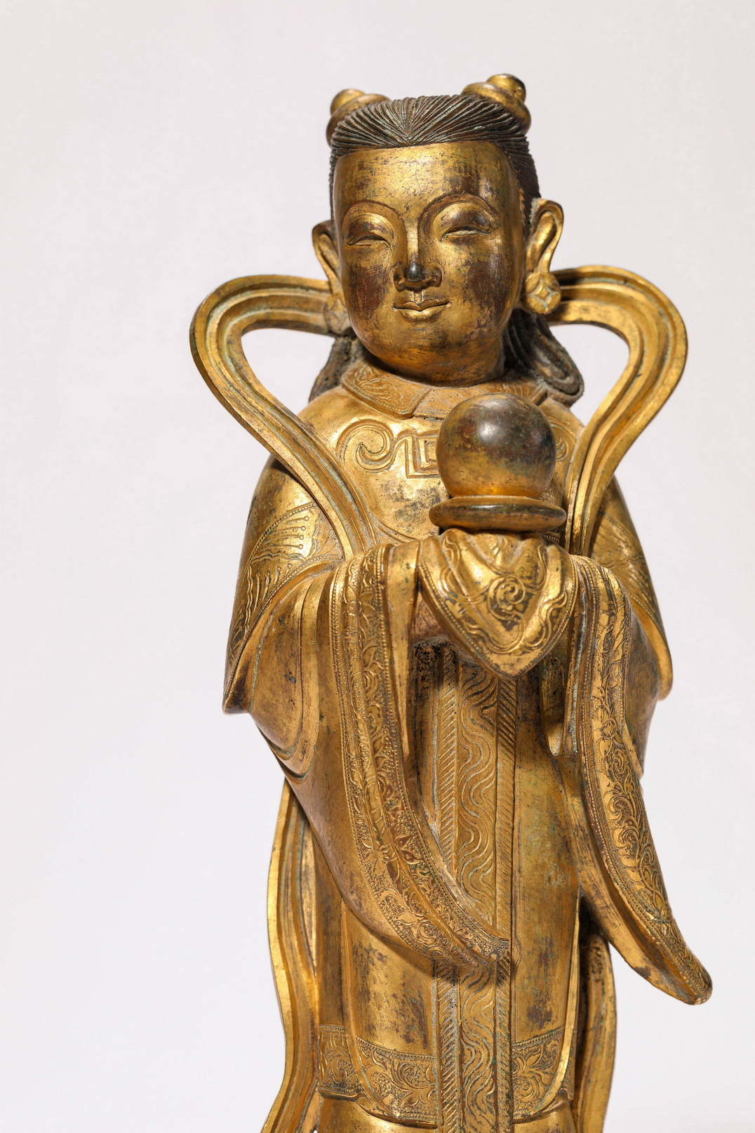 A pair Chinese bronze figures, 16TH/17TH Century Pr.Collection of NARA private gallary.  - Image 7 of 9