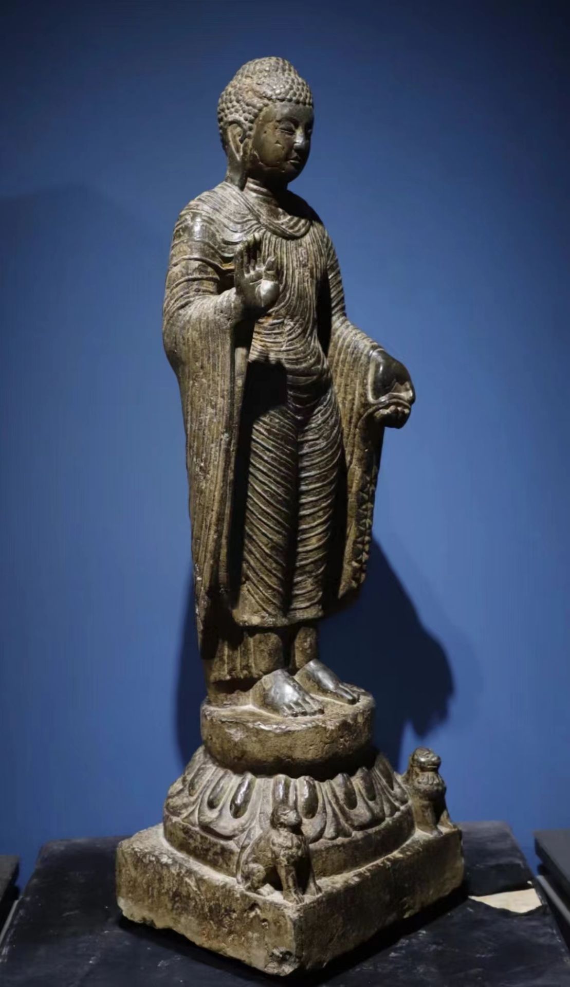 A Chinese stone sculpture, 14TH Century earlier Pr. Collection of NARA private gallary. - Image 2 of 9