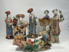 A set of creamic figures, 19TH/20TH Century Pr.