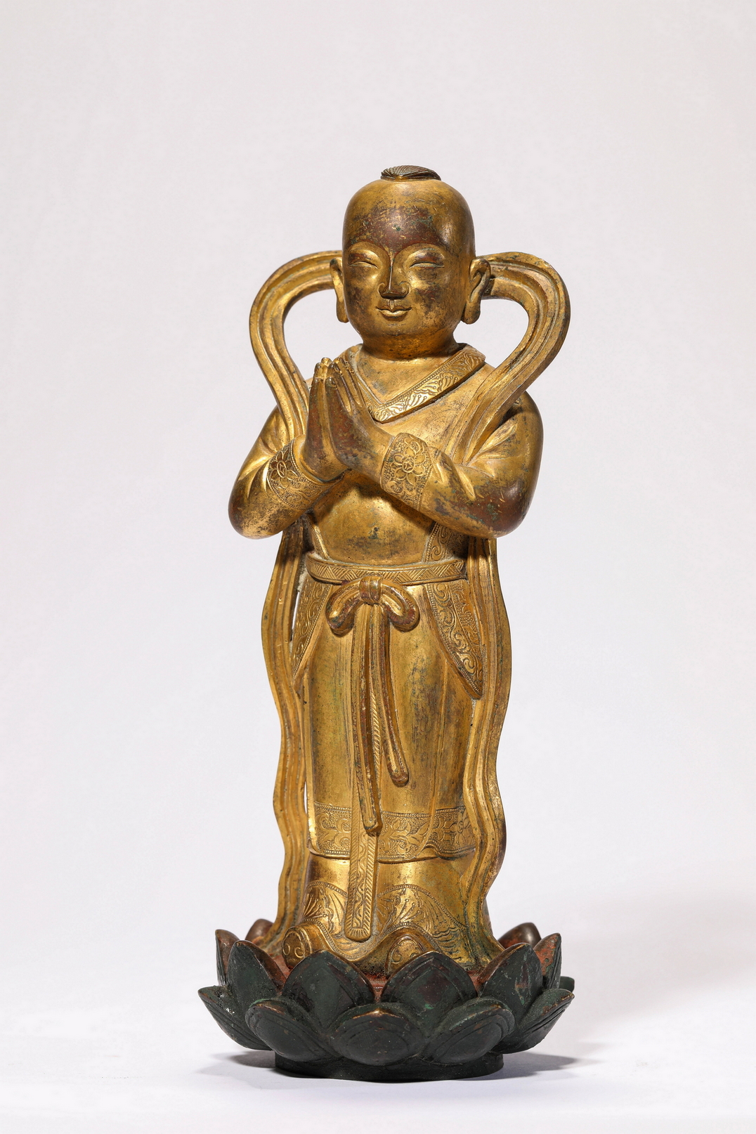 A pair Chinese bronze figures, 16TH/17TH Century Pr.Collection of NARA private gallary.  - Image 2 of 9