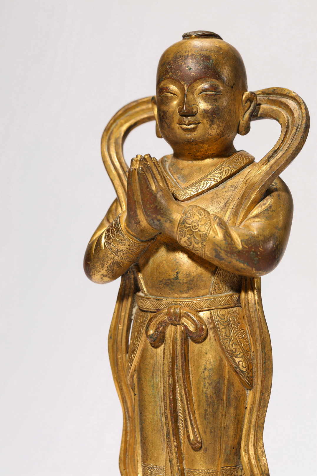 A pair Chinese bronze figures, 16TH/17TH Century Pr.Collection of NARA private gallary.  - Image 3 of 9