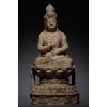 A Chinese stone sculpture, 14TH Century earlier Pr. Collection of NARA private gallary.