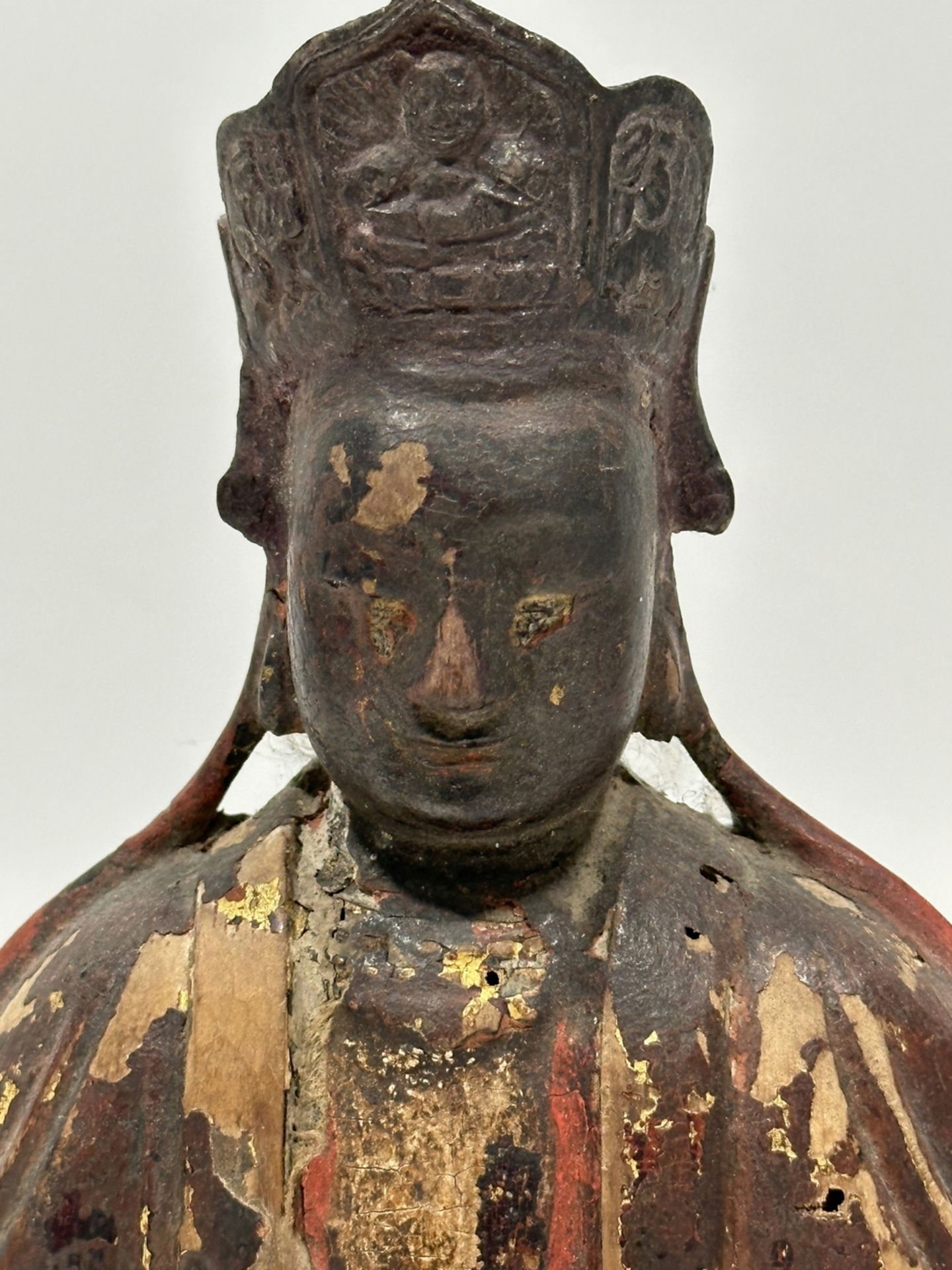 A Chinese wood sculpture, 17TH Century earlier Pr. Collection of NARA private gallary. - Image 4 of 10