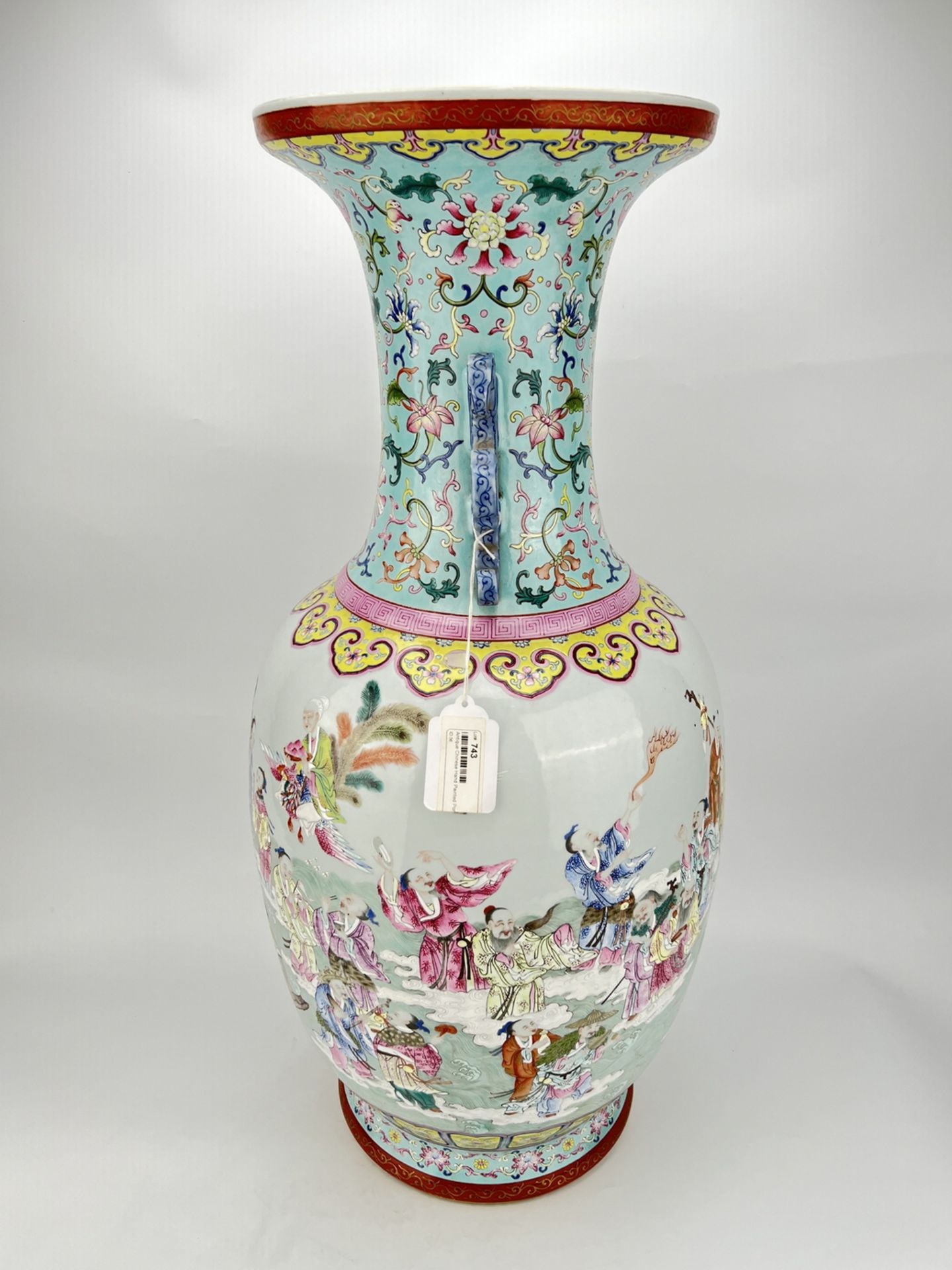 An extra ordinary large size of Chinese Famille Rose rose vase, 18TH/19TH Century Pr.  - Image 14 of 24