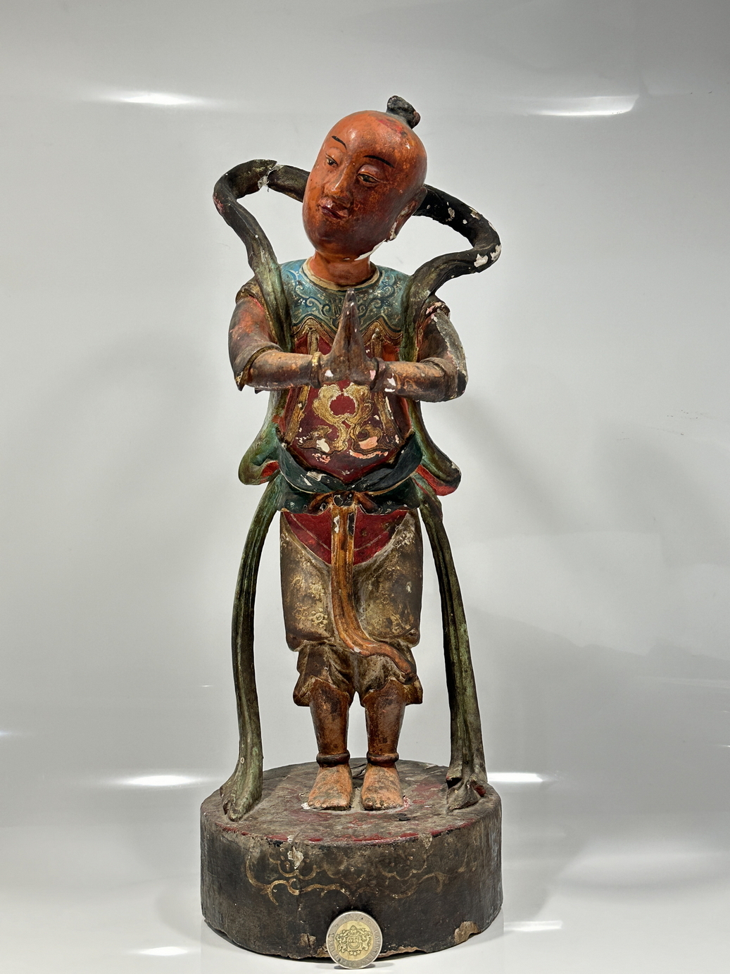 A Chinese wood sculpture, 14TH Century earlier Pr. Collection of NARA private gallary. - Image 2 of 15