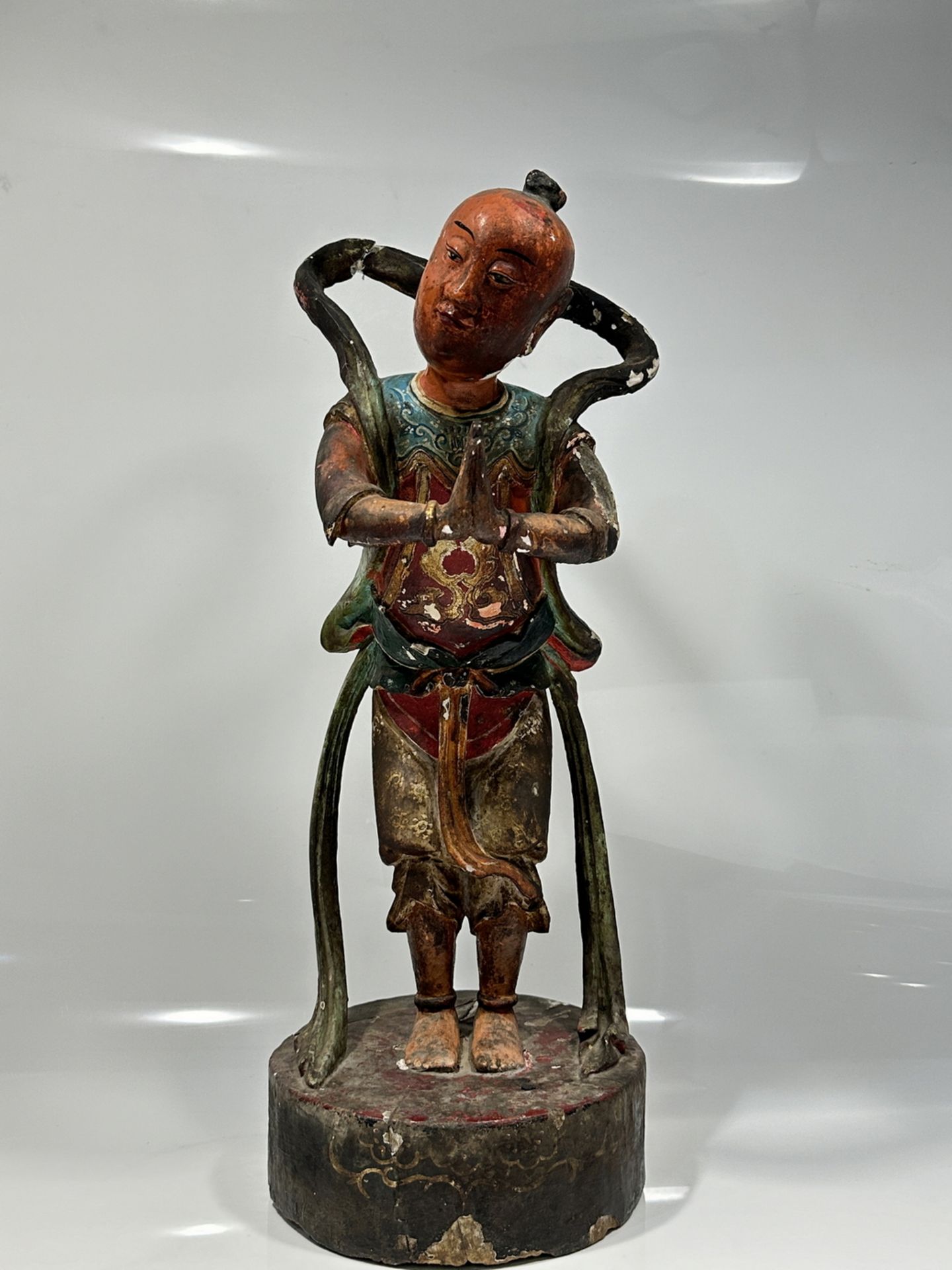 A Chinese wood sculpture, 14TH Century earlier Pr. Collection of NARA private gallary.