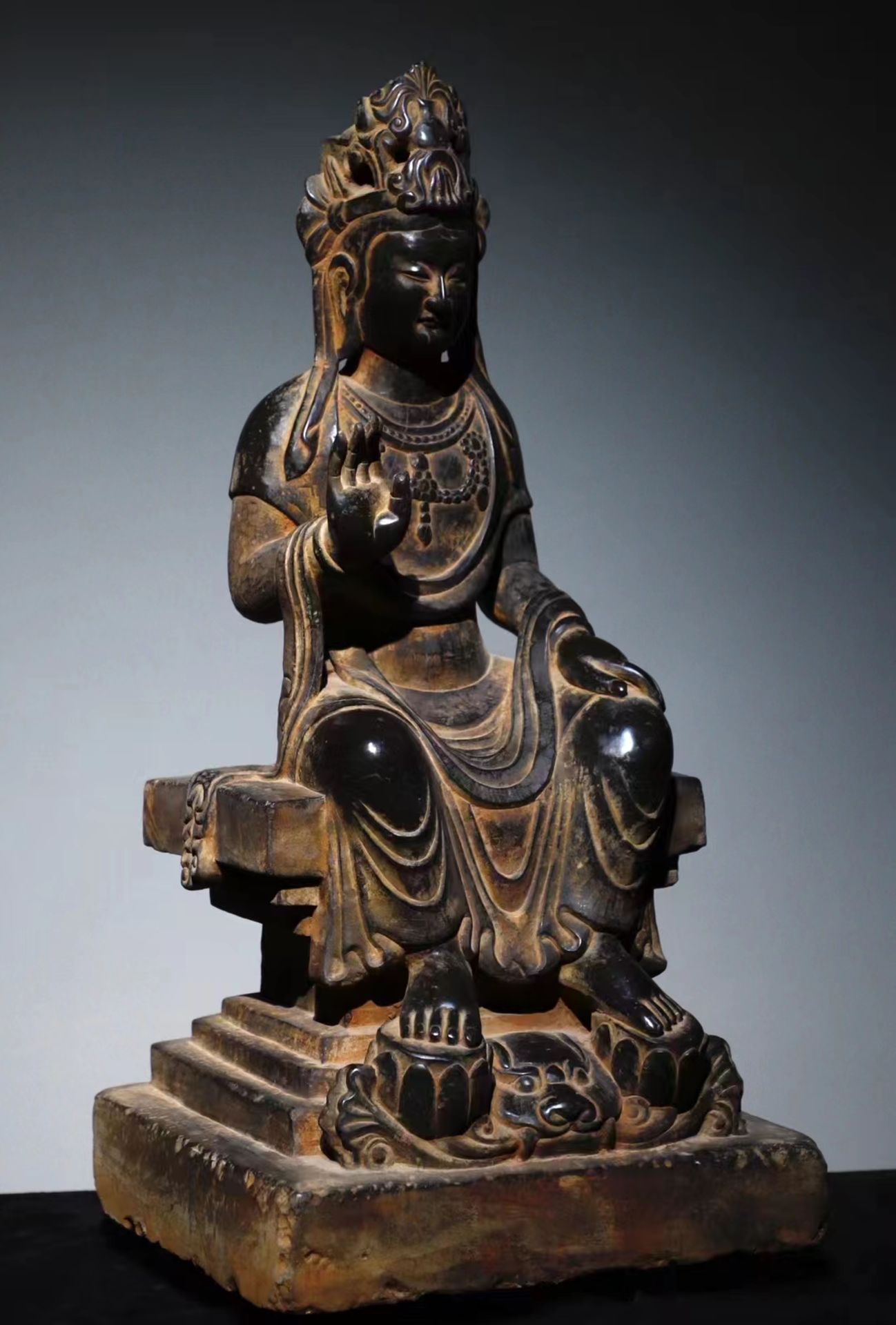 A Chinese stone sculpture, 14TH Century earlier Pr. Collection of NARA private gallary. - Image 2 of 8