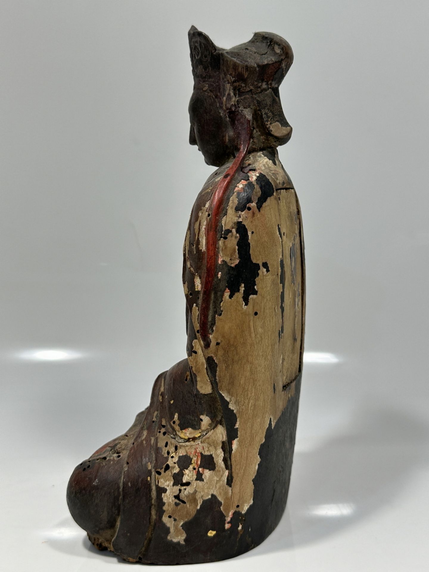 A Chinese wood sculpture, 17TH Century earlier Pr. Collection of NARA private gallary. - Image 7 of 10