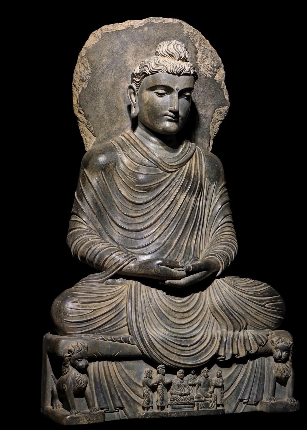 A Chinese stone sculpture, 14TH Century earlier Pr. Collection of NARA private gallary. - Image 2 of 9