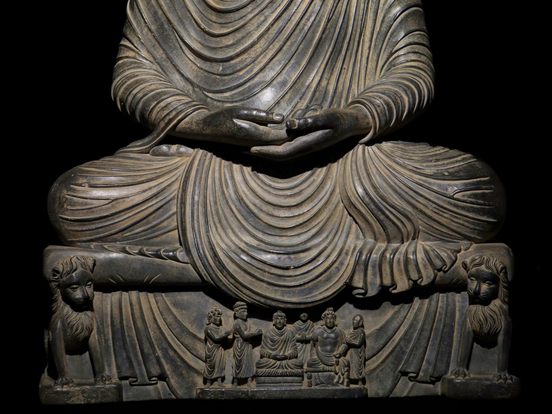 A Chinese stone sculpture, 14TH Century earlier Pr. Collection of NARA private gallary. - Image 5 of 9