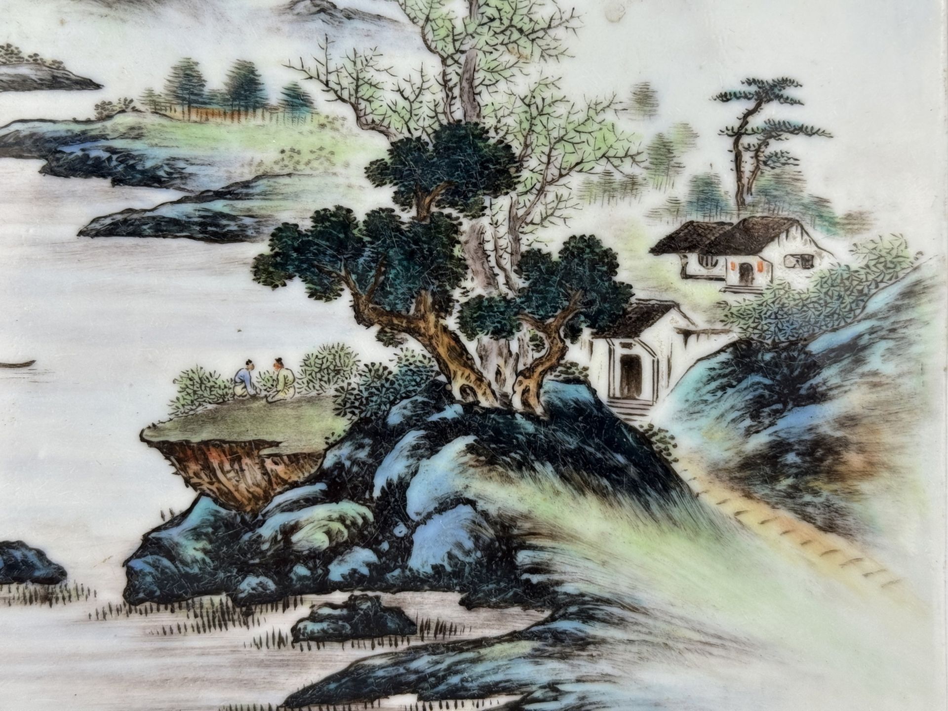 A Chinese porcelain plaque, 19TH/20TH Century Pr.  - Bild 2 aus 6