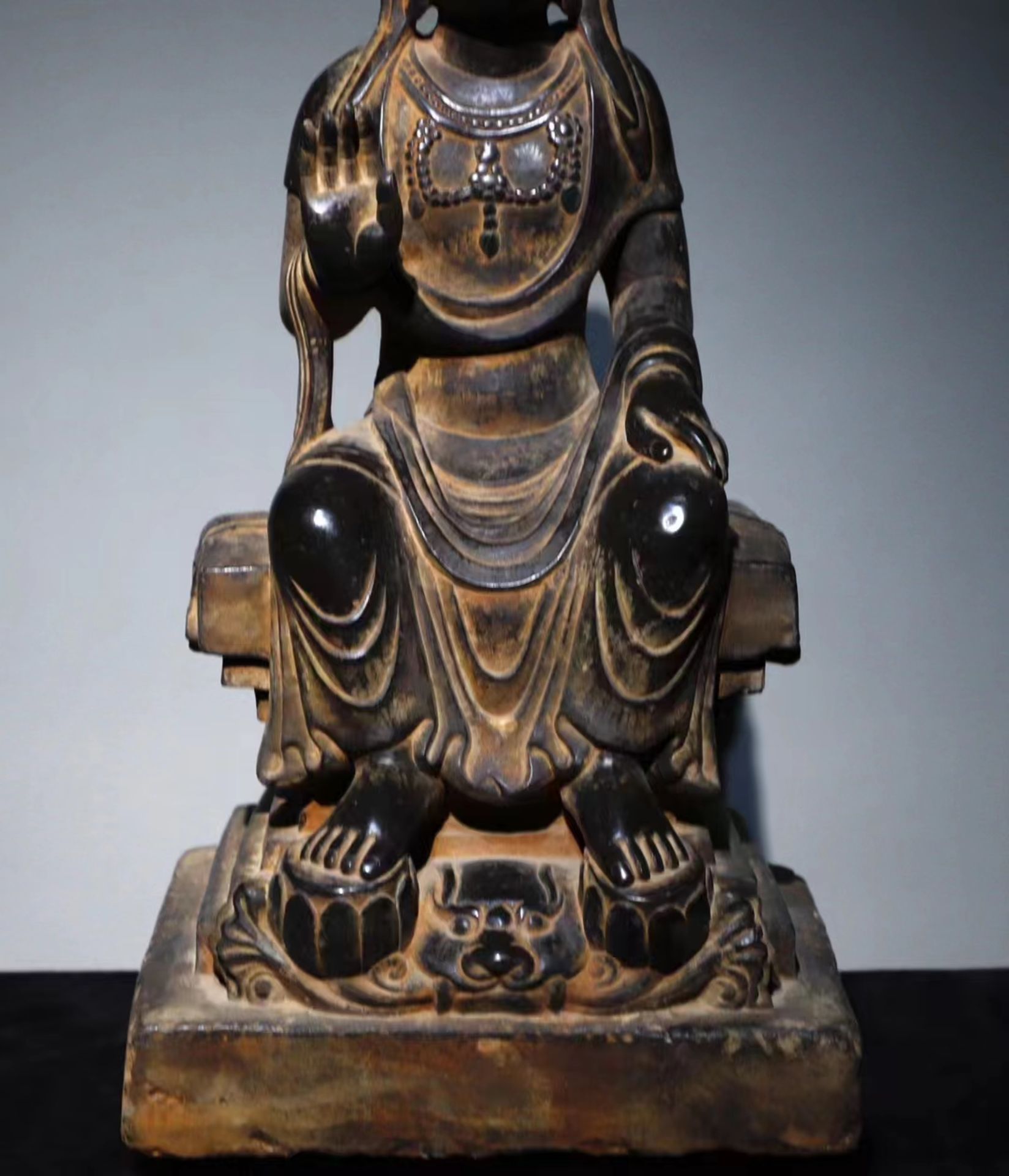 A Chinese stone sculpture, 14TH Century earlier Pr. Collection of NARA private gallary. - Image 5 of 8